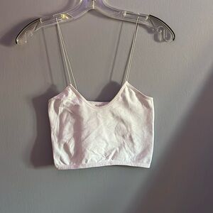 White Crop Tank Top